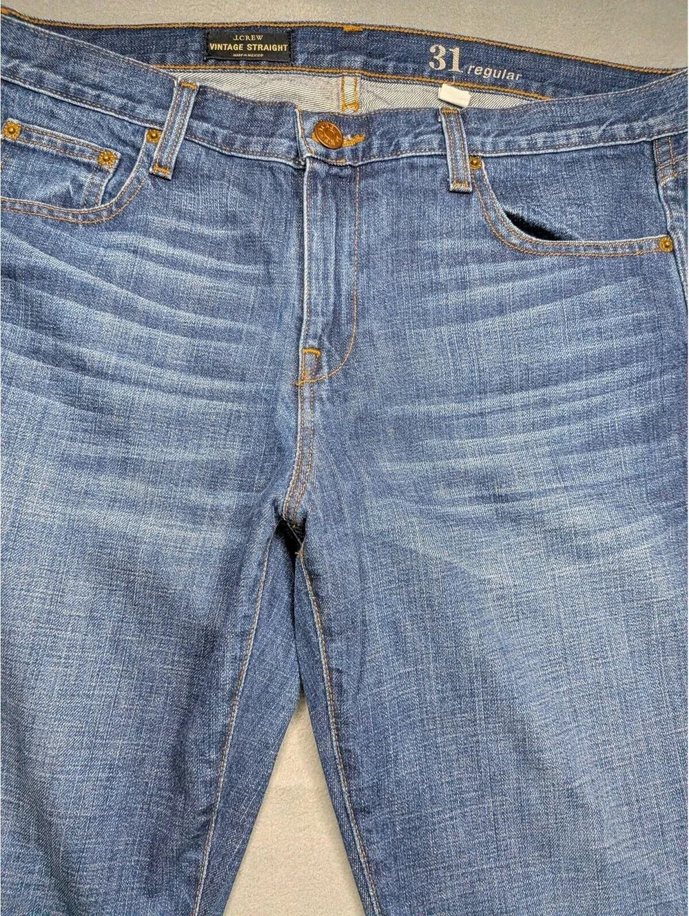 J.Crew Jeans womens 31 Blue Medium Wash Vintage Straight Regular Fit Denim 31x31